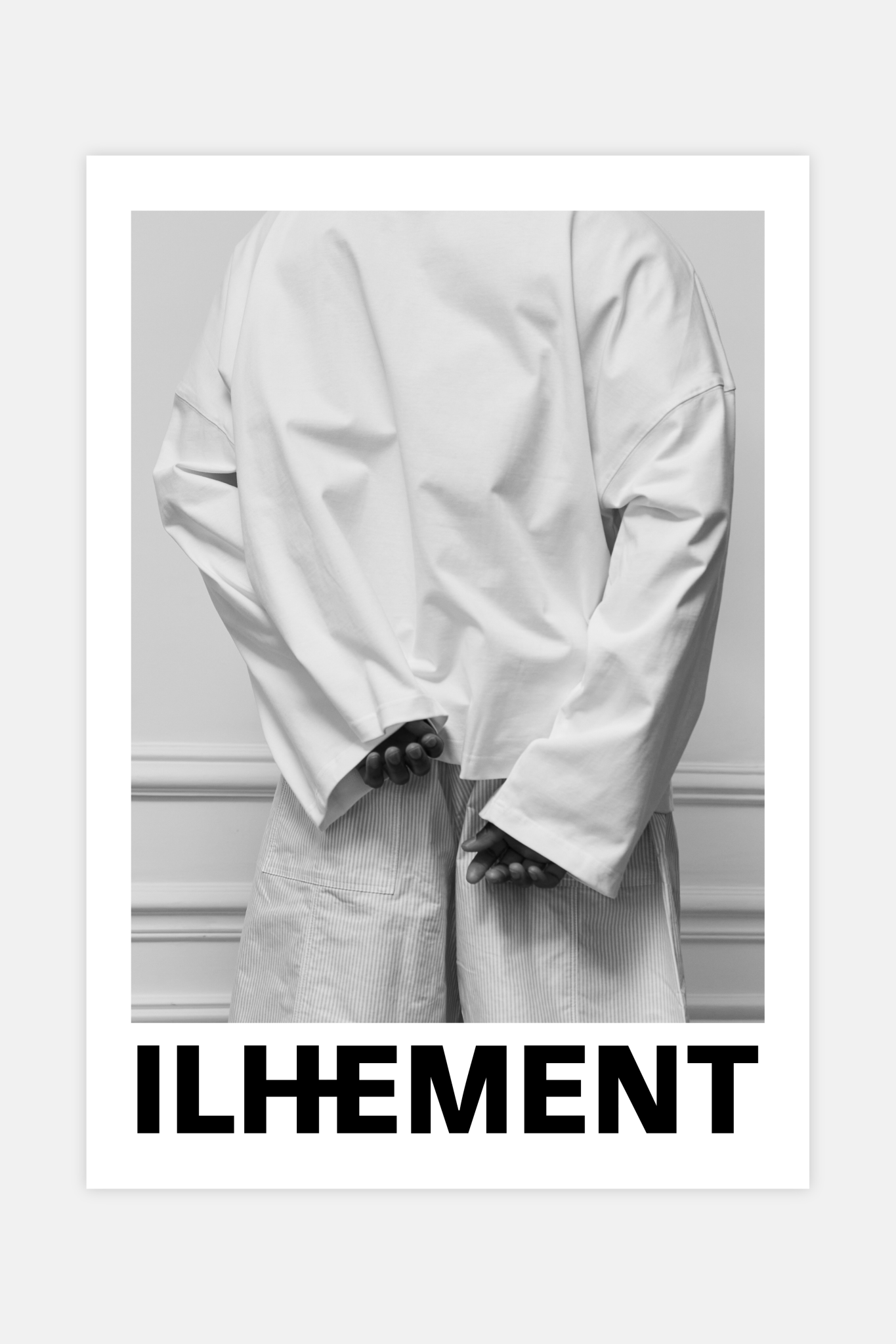 Limited Poster "Sleepover" featuring a calm scene with a white heavyweight long sleeve shirt in a vintage Paris apartment