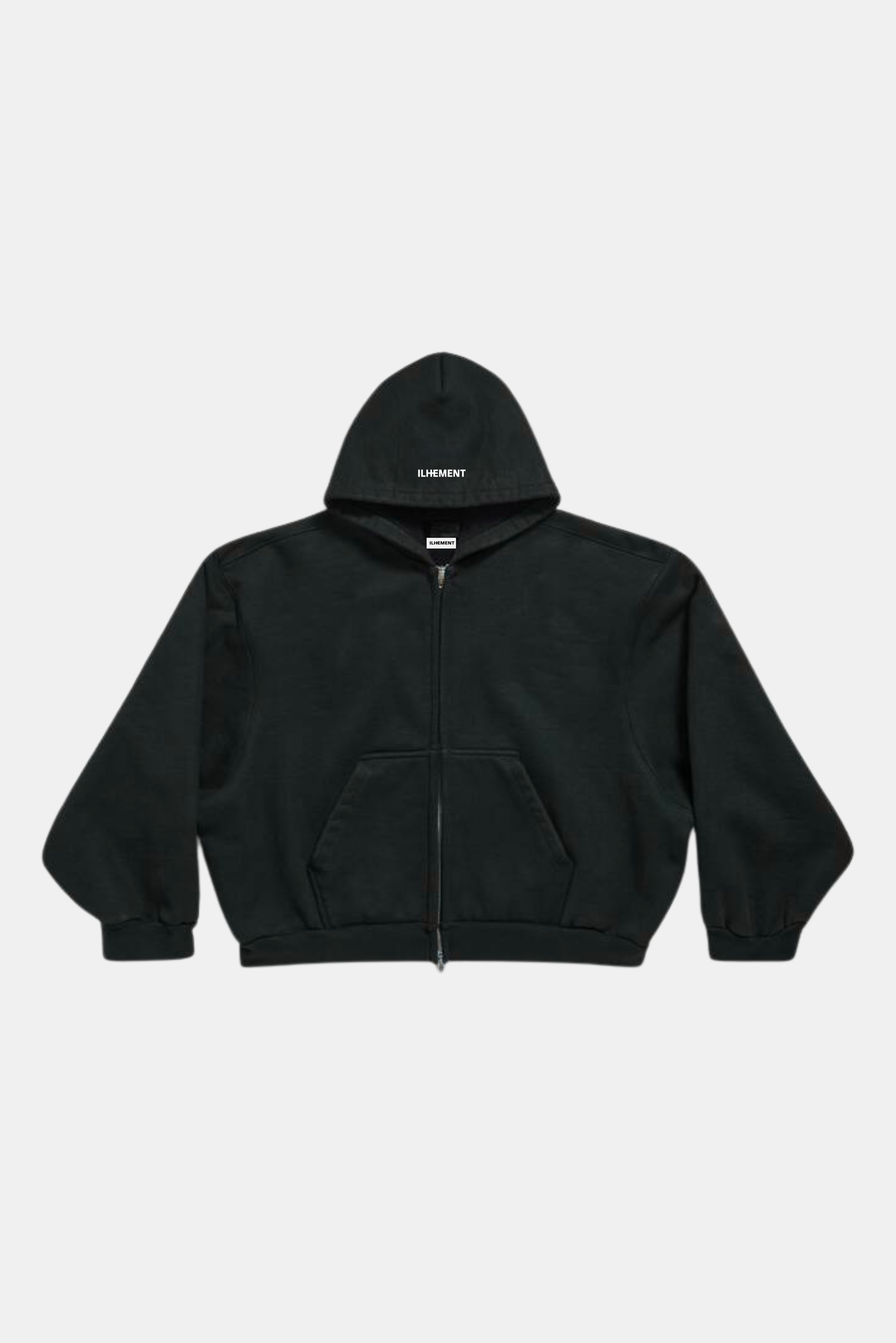 Boxy Zip Hoodie Navy