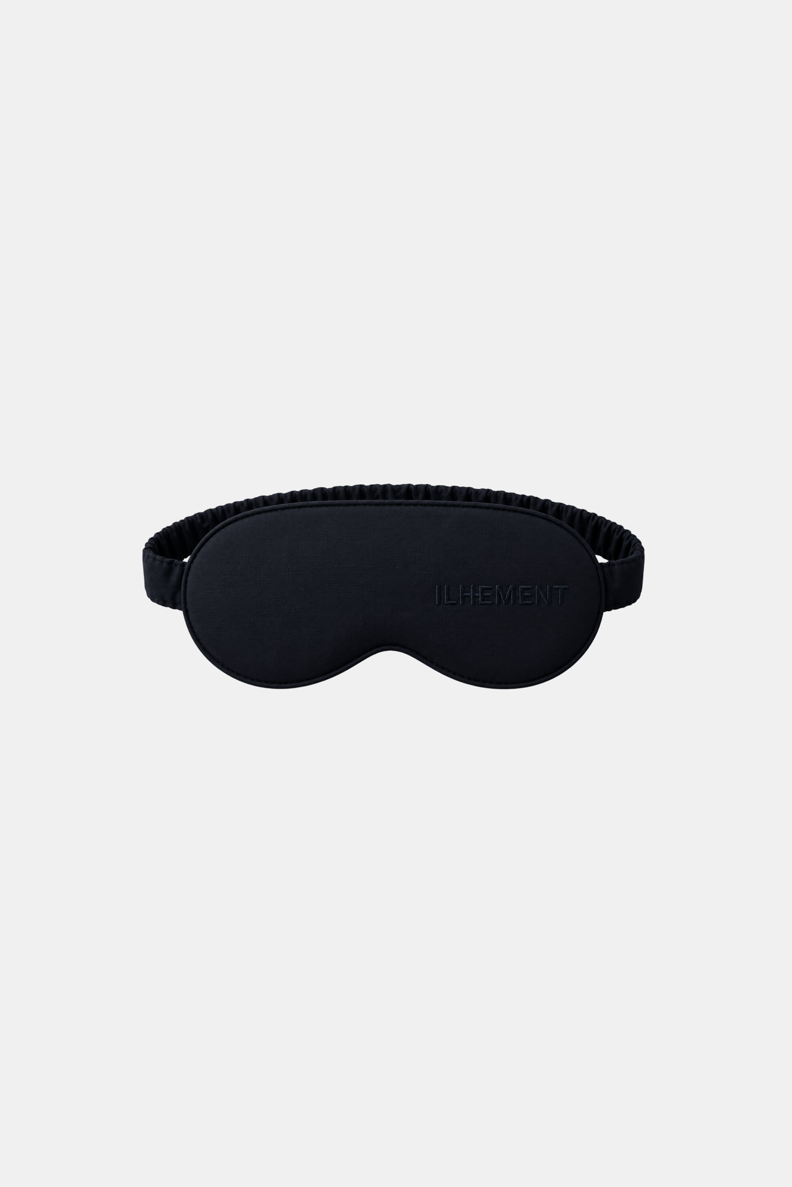 A black sleep mask with an elastic strap, featuring the brand name 'iliven' printed in a subtle dark gray font on the right side of the mask, set against a plain light gray background.